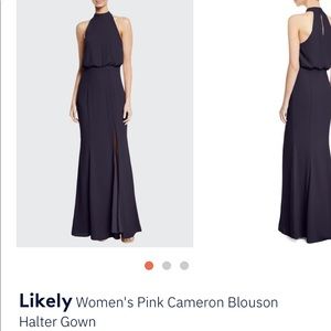 NWT Likely Cameron gown in navy